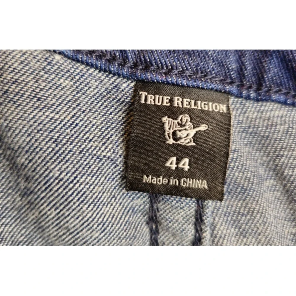 True Religion Mens Jeans Loose Straight Devin No Flap Blue DarkWash Size 45x28.5